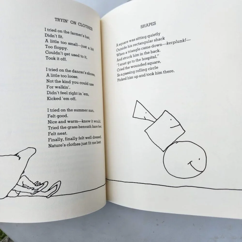 A Light in the Attic Shel Silverstien Poem Book Hardcover w/ Dust Cover Vintage
